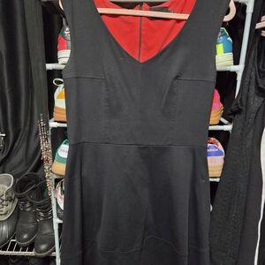 Cynthia Rowley Black Dress with Red Accent.  Size Large